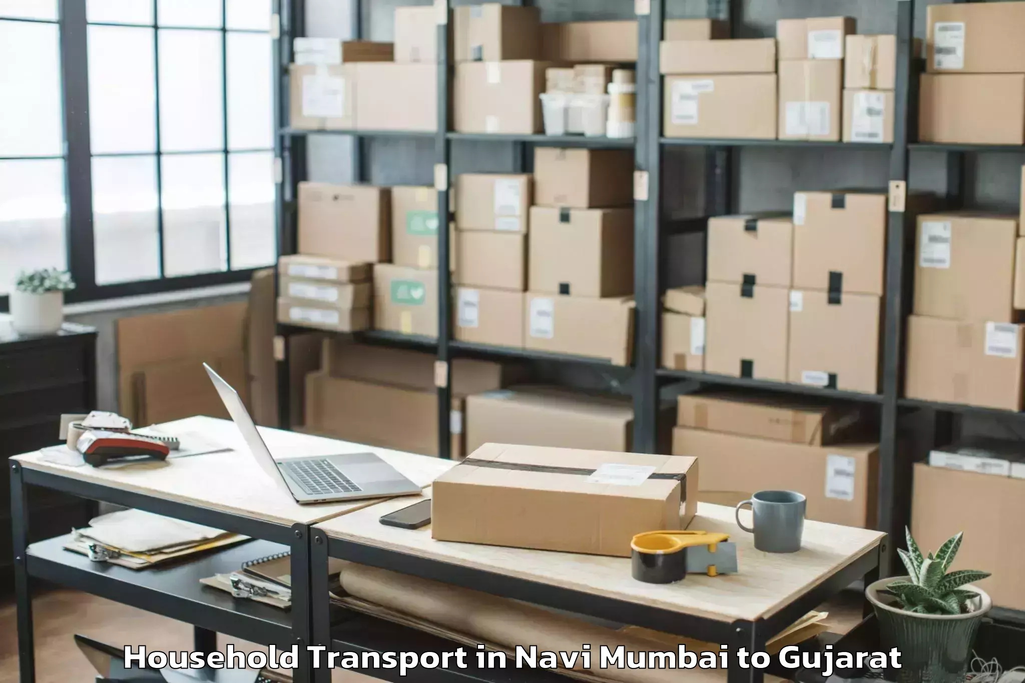 Affordable Navi Mumbai to Chotila Household Transport